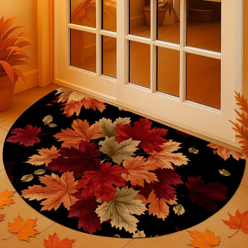 Leaf Pattern Decorative Doormat Bowlift — product view 1