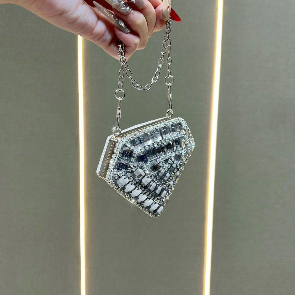 Decorative Geometric Clutch — product view 2