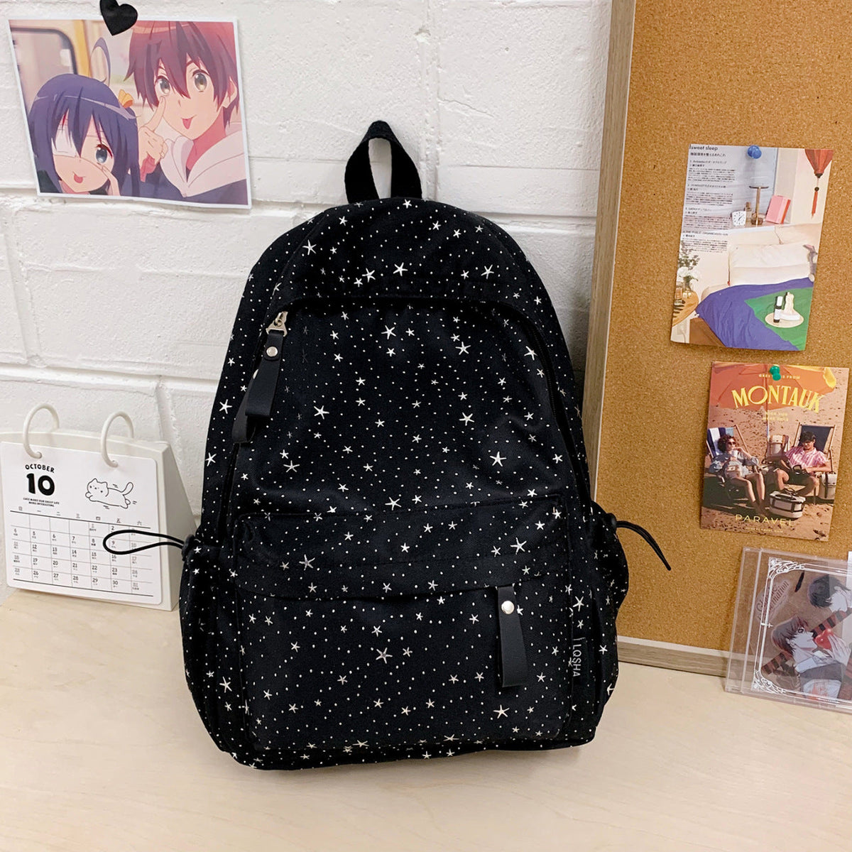 Starry Patterned Casual Backpack — product view 1