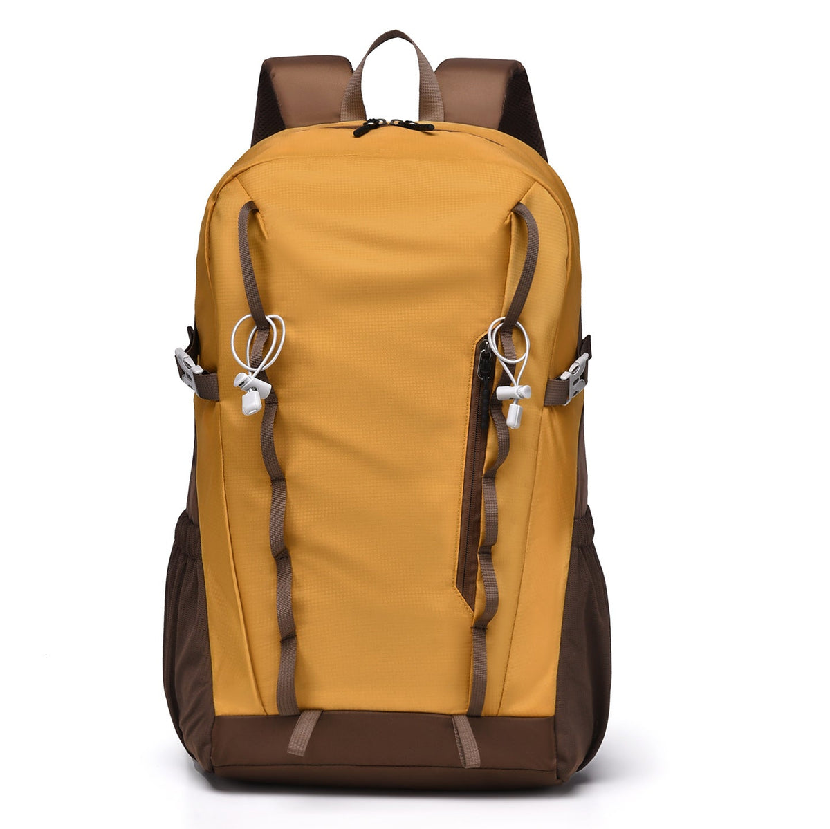 Unisex nan robust outdoor backpack with padded laptop compartment, side mesh pockets and adjustable compression straps LoungeYard — product view 1