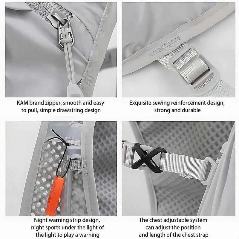 Sporty hydration backpack with breathable mesh back LoungeYard — product view 3
