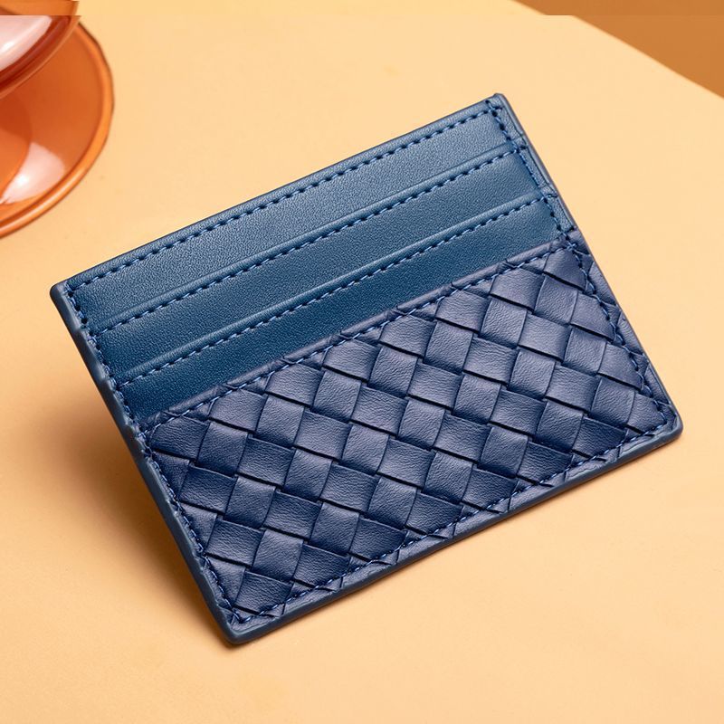 Premium Woven Leather Cardholder LoungeYard — product view 7