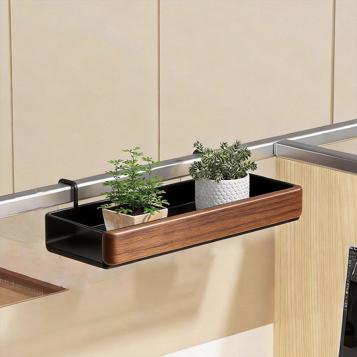Over-Rail Mesh Hanging Shelf Organizer — product view 1