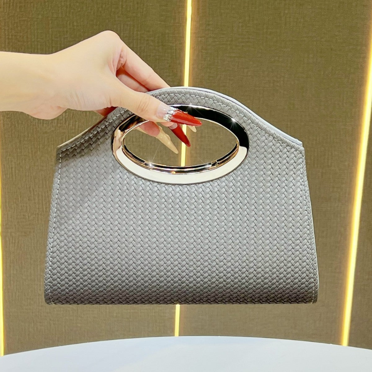 Structured Handheld Clutch Bag — product view 1