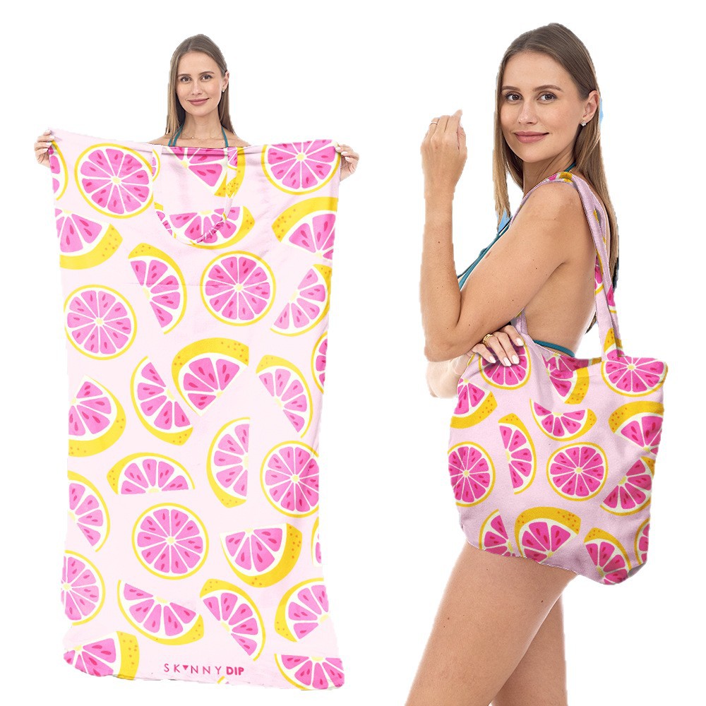 Beach towel with stylish tote bag LoungeYard — product view 2