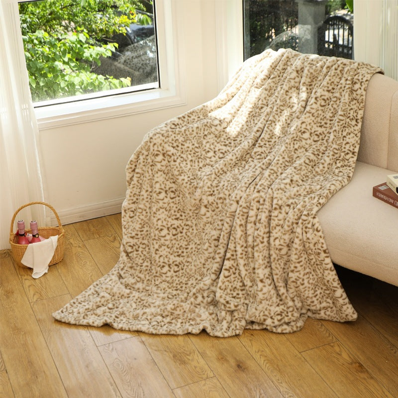 Plush Cow Print Throw Blanket — product view 3