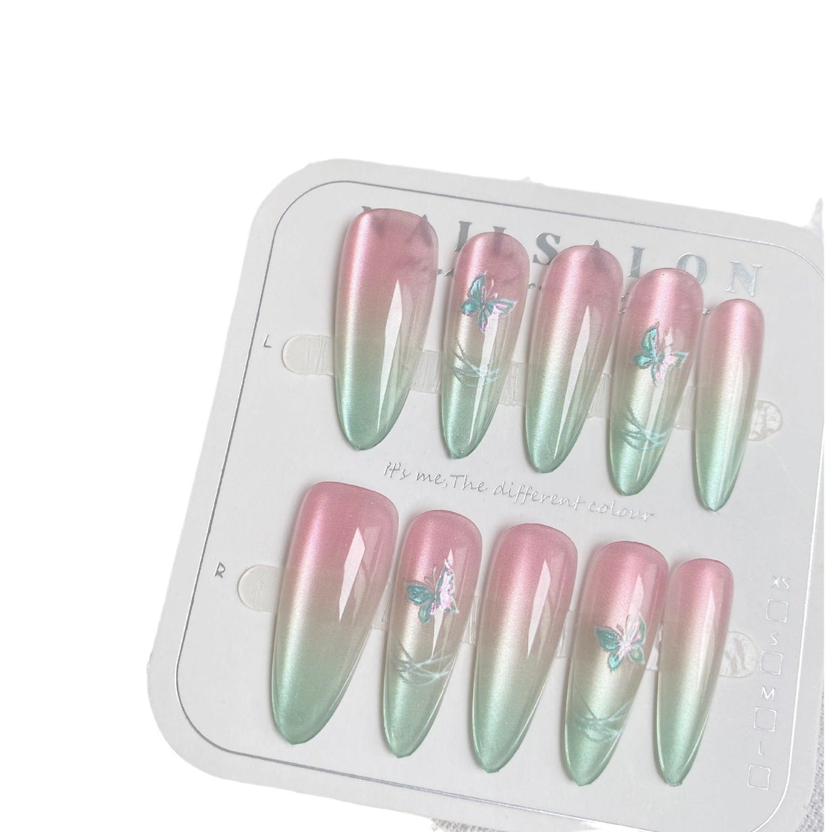 Elegant Floral Ombre Press-On Nail Set — product view 3