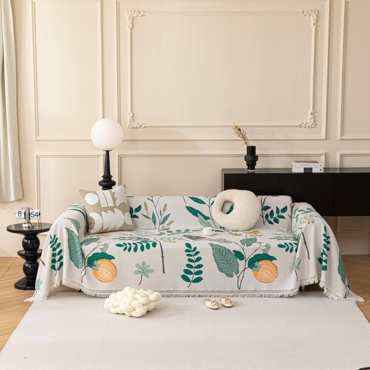 Decorative Botanical Print Throw Blanket — product view 1
