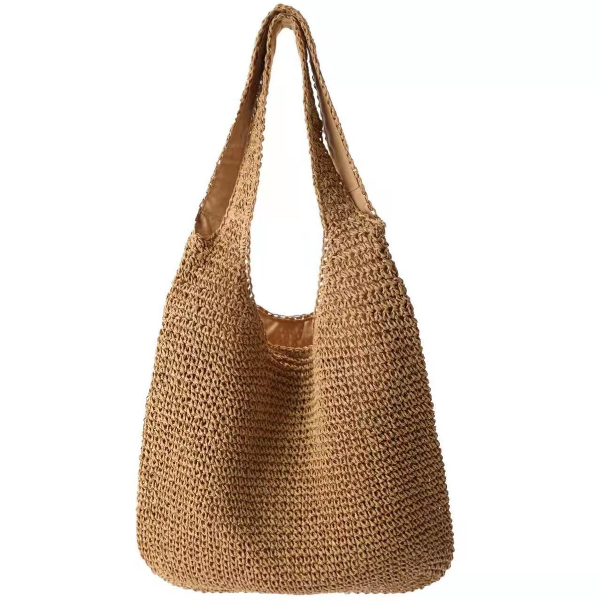 Spacious and Handcrafted Straw Tote Bag with Comfortable Shoulder Strap LoungeYard — product view 1