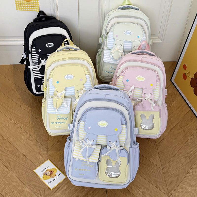 Playful Bunny-Ear Print Backpack LoungeYard — product view 4