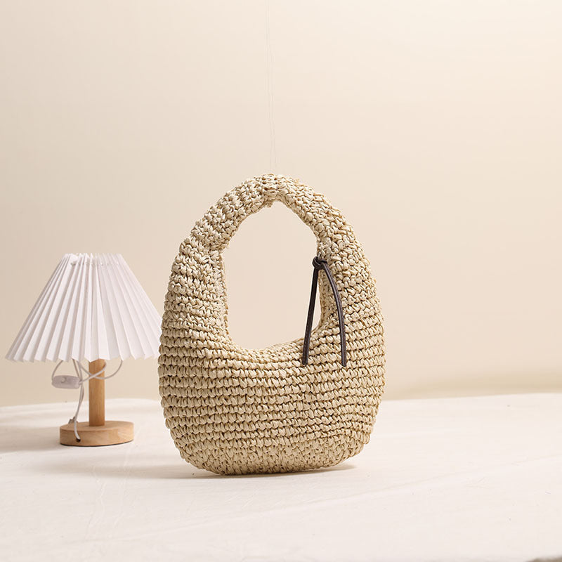 Handmade Basket Bag in Modern Hobo Style LoungeYard — product view 4
