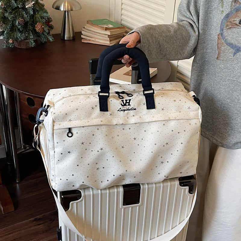 Stylish Star-Patterned Weekend Duffle Bag — product view 4