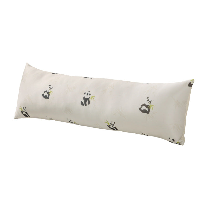 ergonomic extra-long body pillow with memory foam and panda motif cover LoungeYard — product view 3