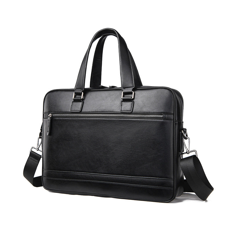 Professional Leather Laptop Briefcase LoungeYard — product view 3