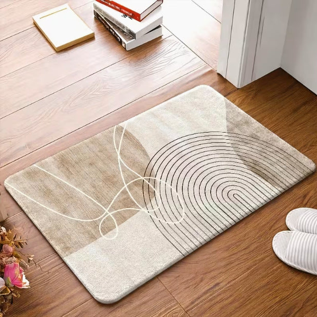 Modern Abstract Bathroom Rug Bowlift — product view 3