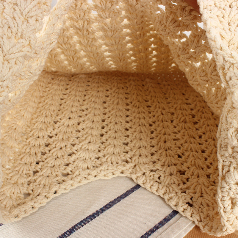 Handcrafted Shoulder Bag Made of Natural Weave LoungeYard — product view 4