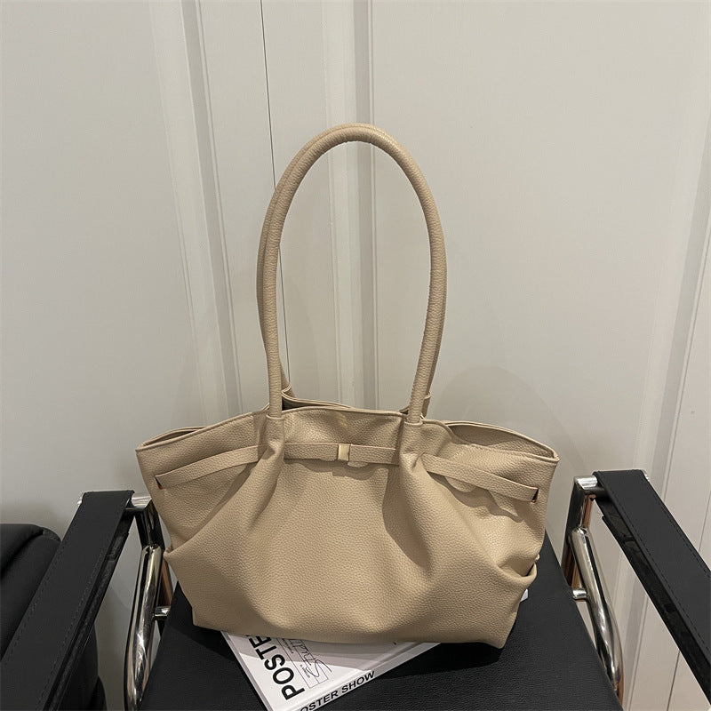 Premium Soft Leather Handheld Tote Bag LoungeYard — product view 2