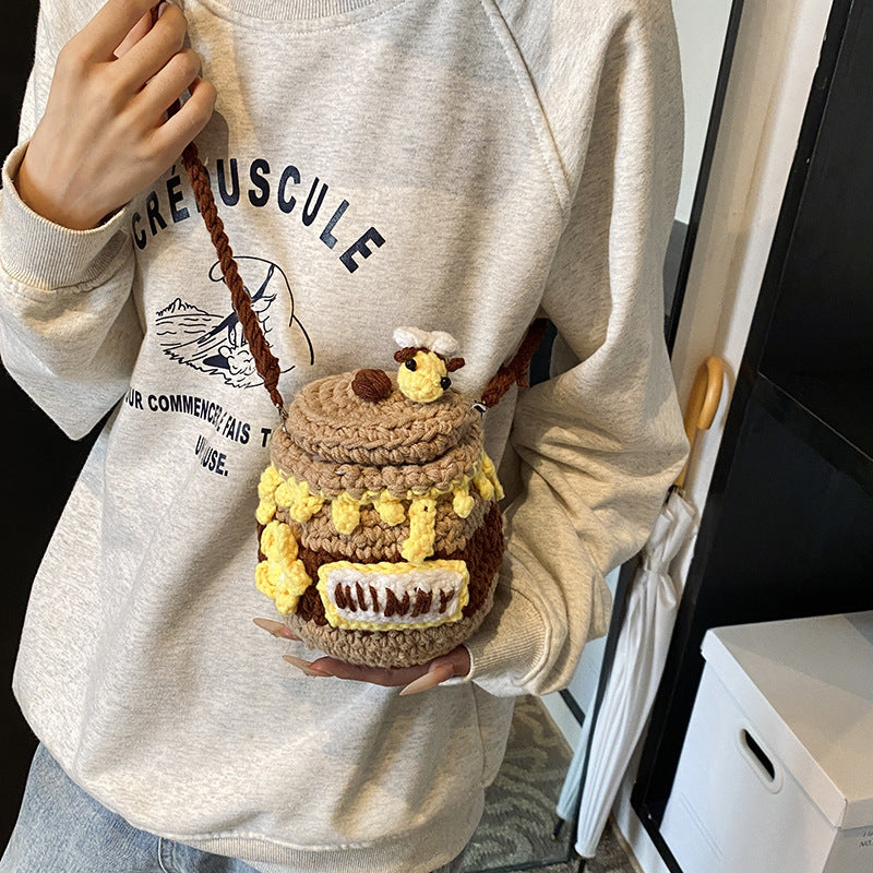 Fun Crochet Honey Jar Mini Bag — product view 1