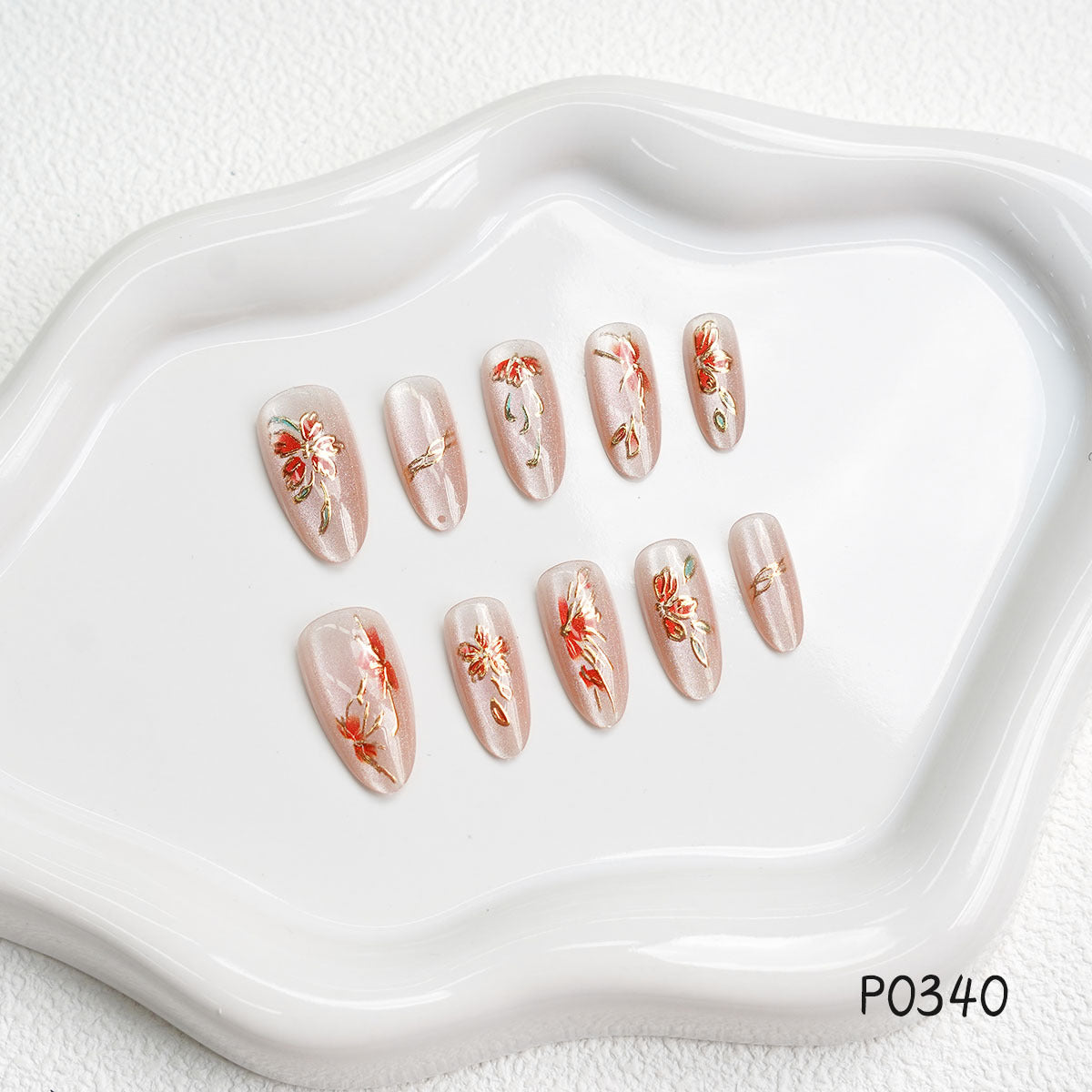 Floral-Design Press-On Nail Set 1790745719 — product view 4