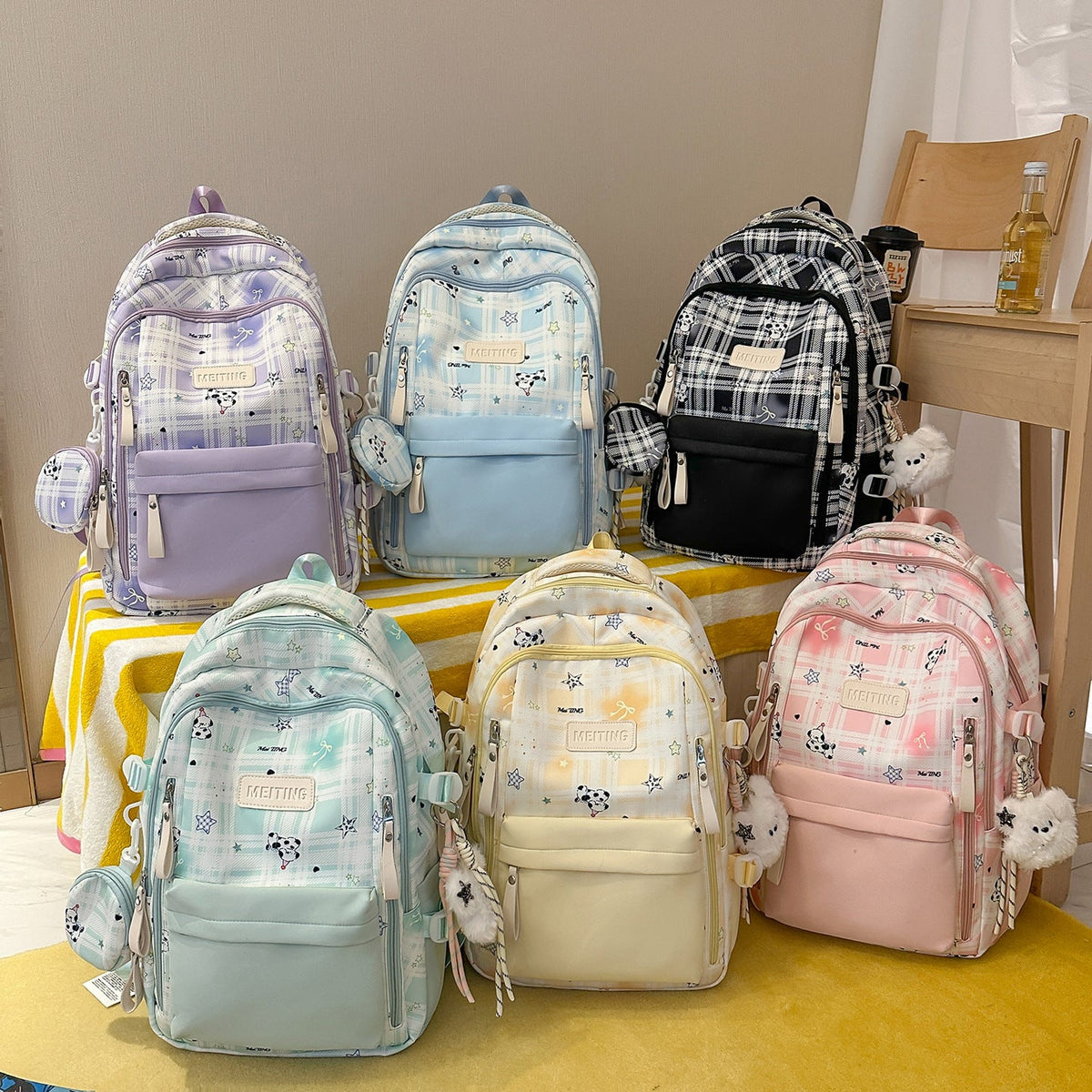Fun-Themed Patterned Backpack LoungeYard — product view 4