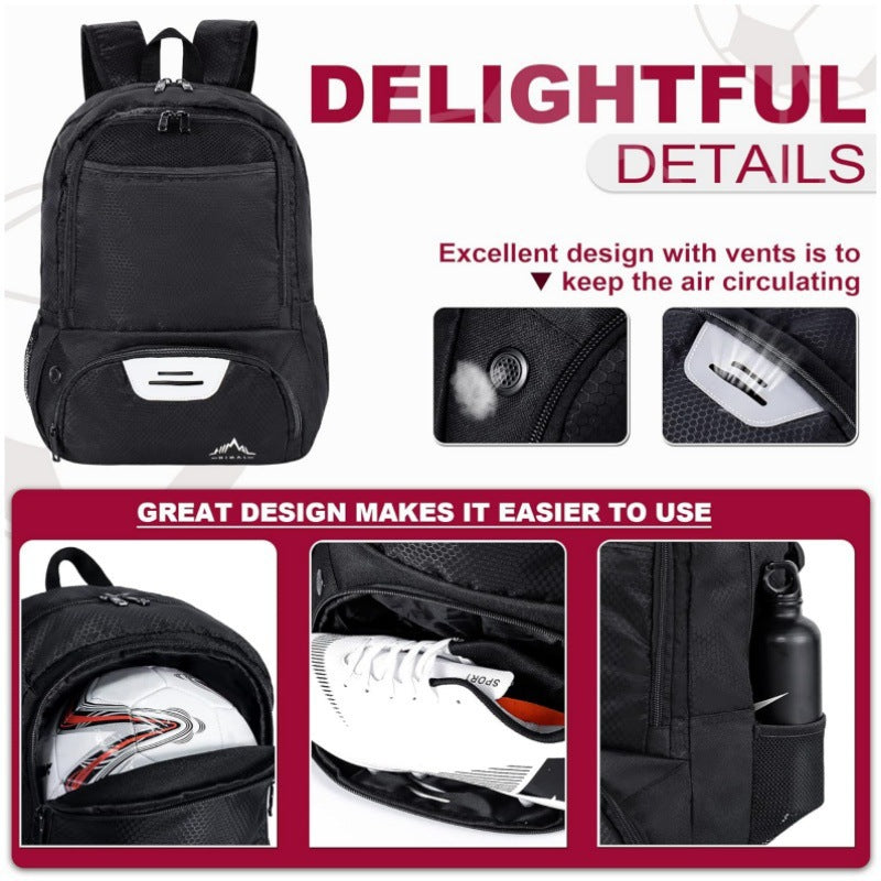 Multi-Functional Sports Backpack with Shoe Compartment LoungeYard — product view 4
