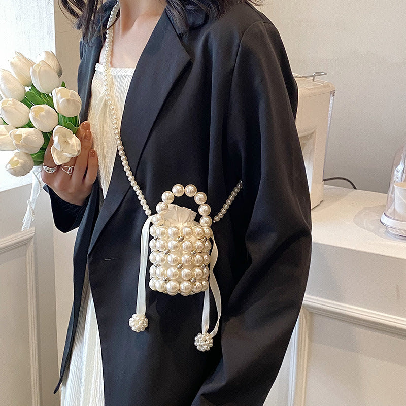 Stylish Pearl-Embellished Evening Handbag — product view 3