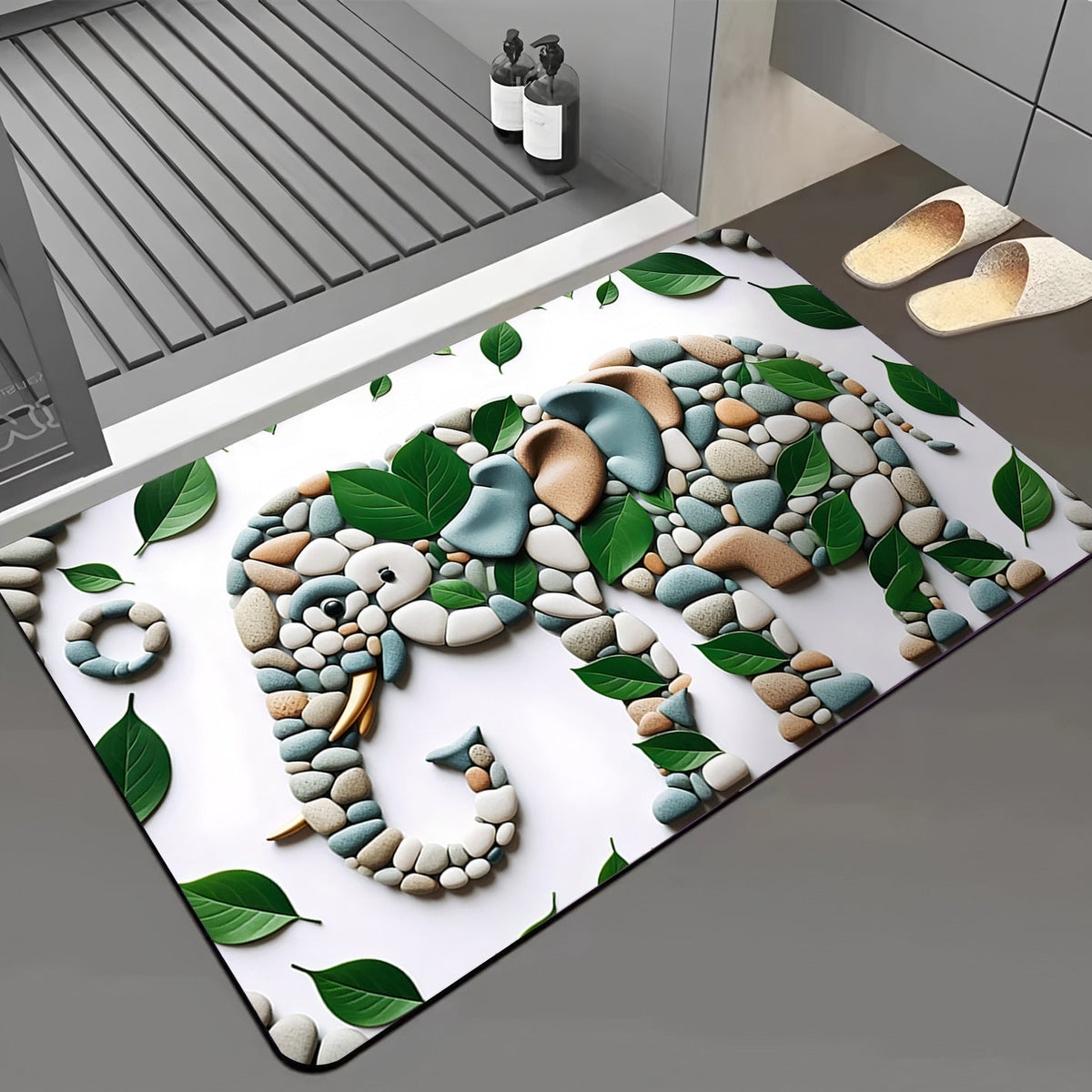 Dragonfly-Themed Bath Mat LoungeYard — product view 2