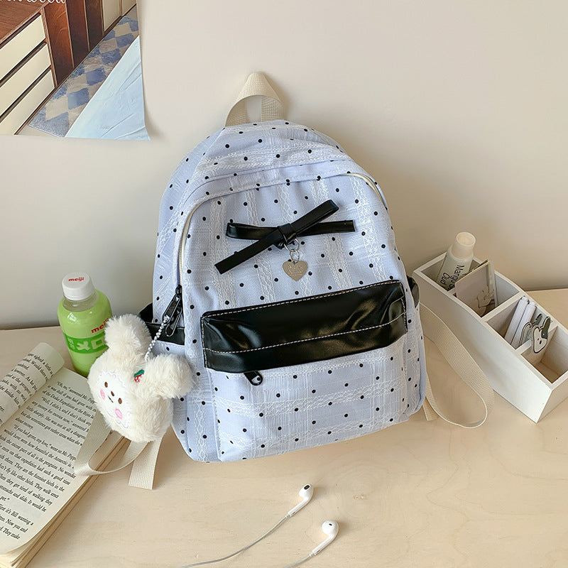 Polka Dot Patterned Mini Backpack LoungeYard — product view 7