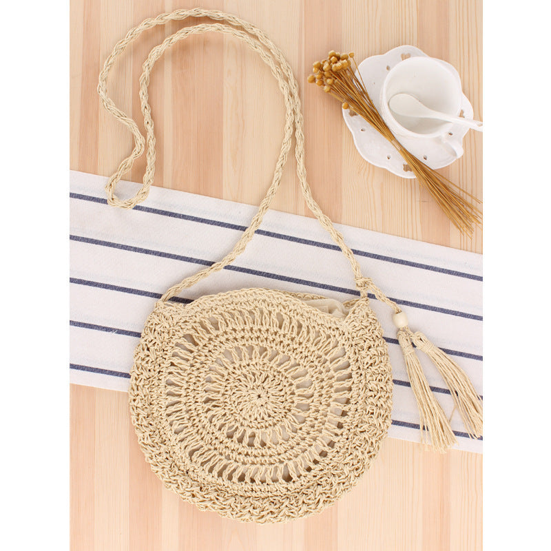 Macrame Crossbody Bag with Decorative Fringes LoungeYard — product view 5