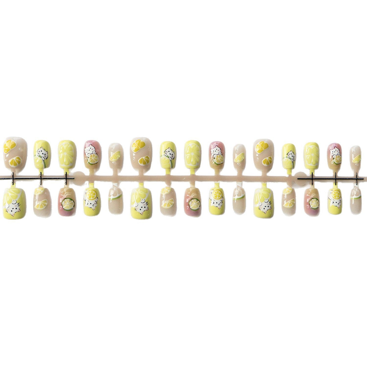 Playful Citrus-Inspired Press-On Nail Art Set — product view 3