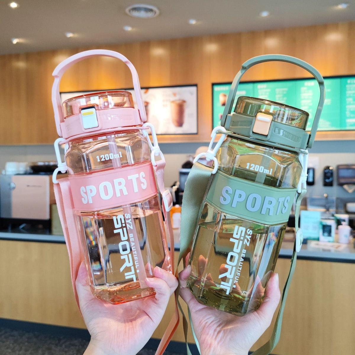 Women's Sport Water Bottle with Practical Carrying System LoungeYard — product view 3