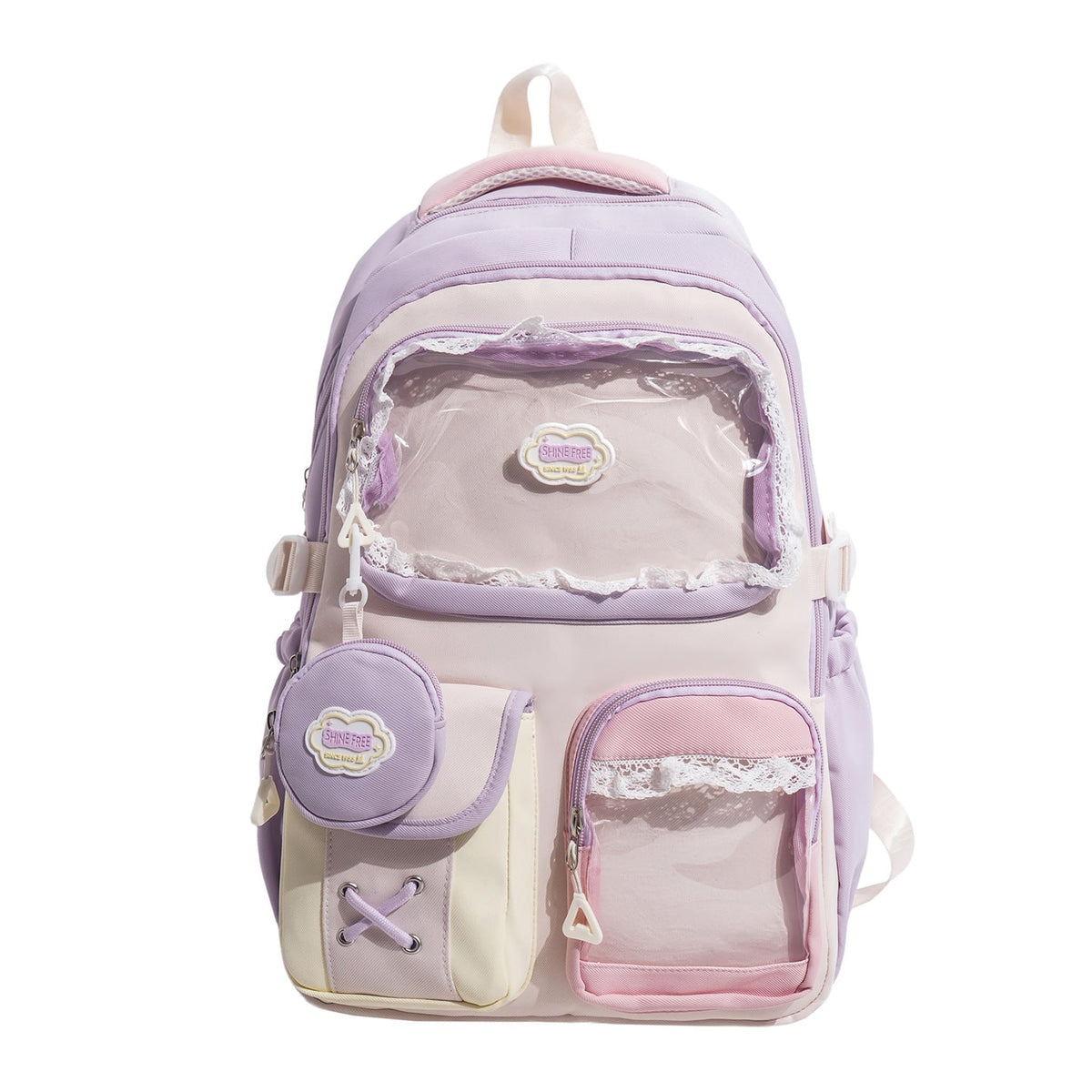Cute Decorative Multi-Pocket Backpack LoungeYard — product view 7
