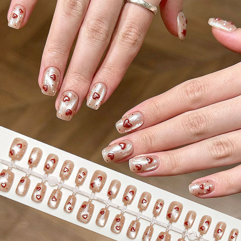 Heart Design Press-On Nail Art — product view 1