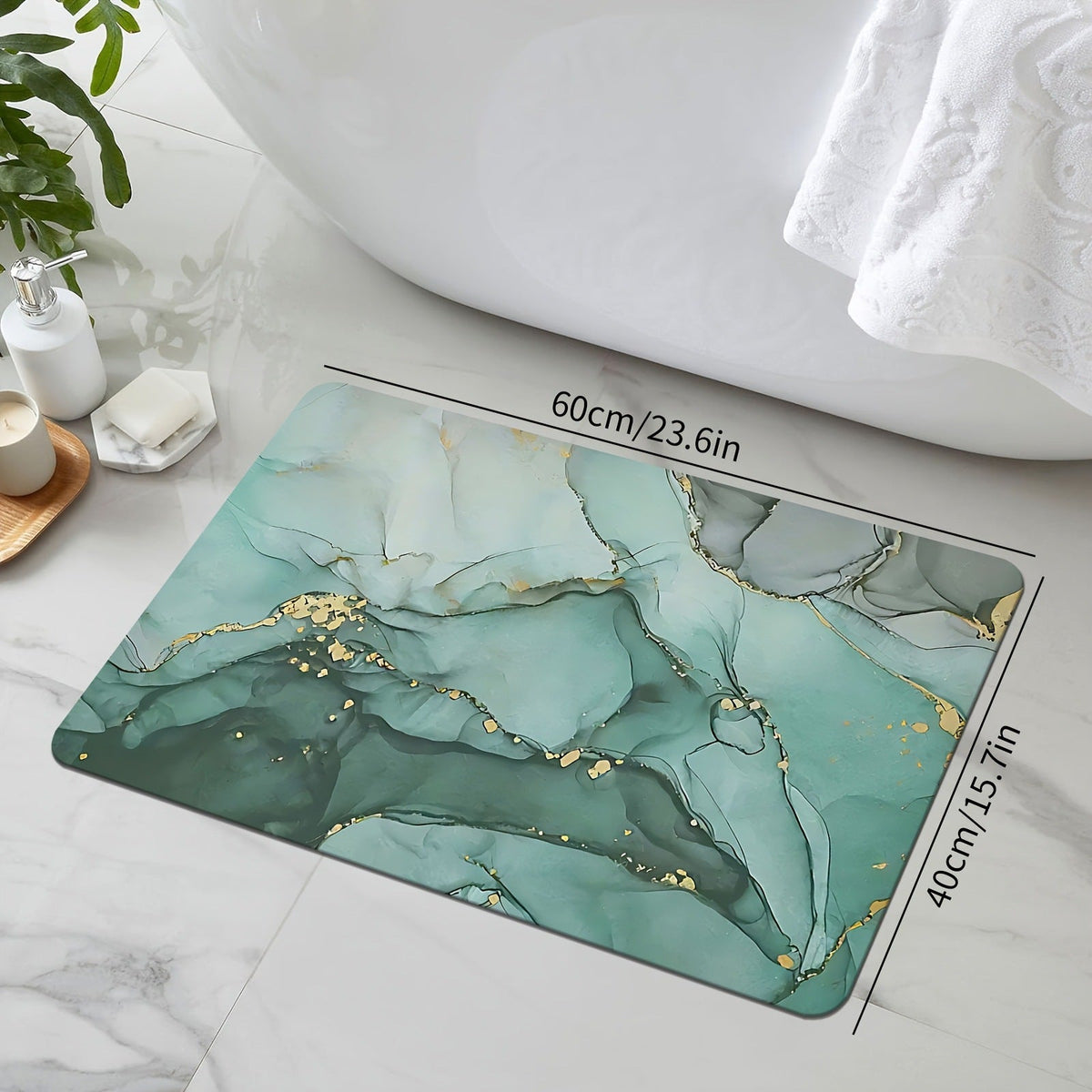 Luxurious Marble Design Bath Mat — product view 5