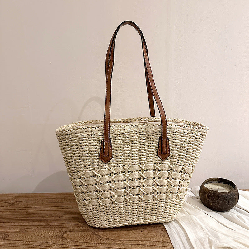 Woven Straw Tote — product view 6