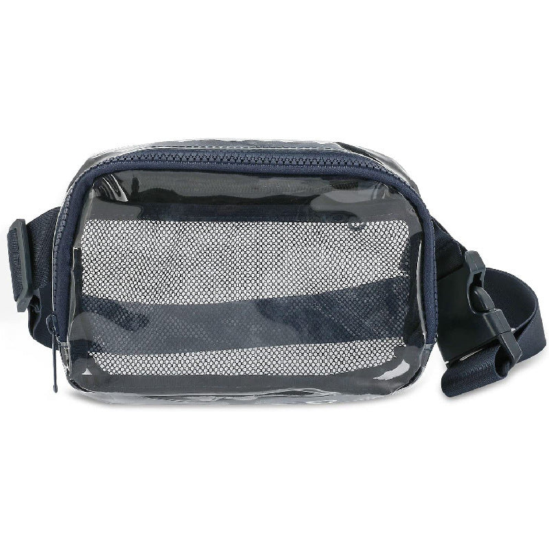 Transparent shoulder bag with mesh side pockets LoungeYard — product view 3