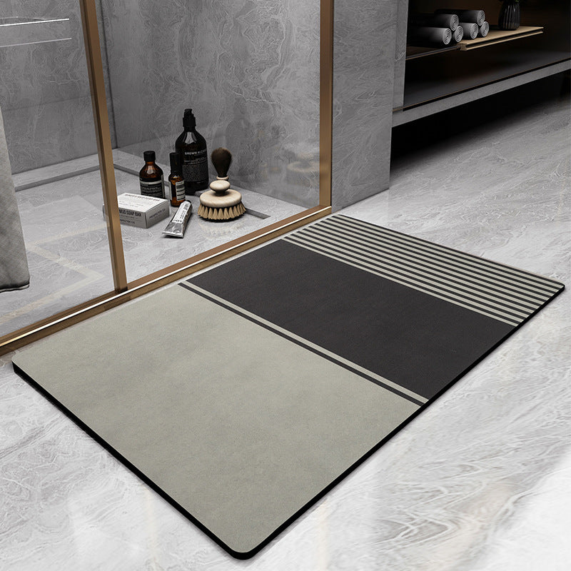 Plush Microfiber Bath Mat with Elegant Stripe Design — product view 4