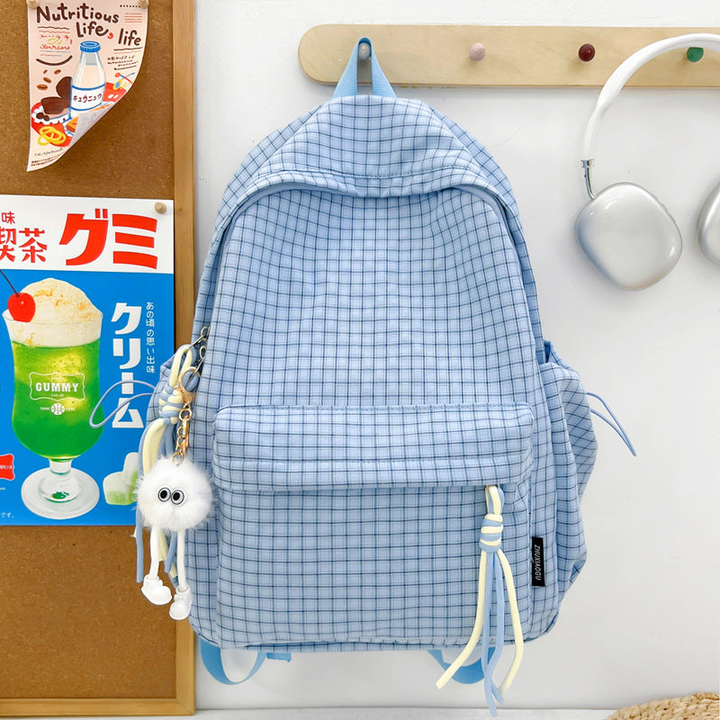 Checked Pattern Casual Backpack — product view 3