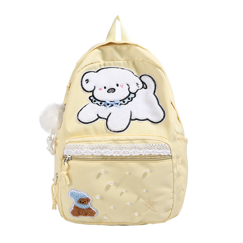 Cute Cartoon Character Print Backpack LoungeYard — product view 5