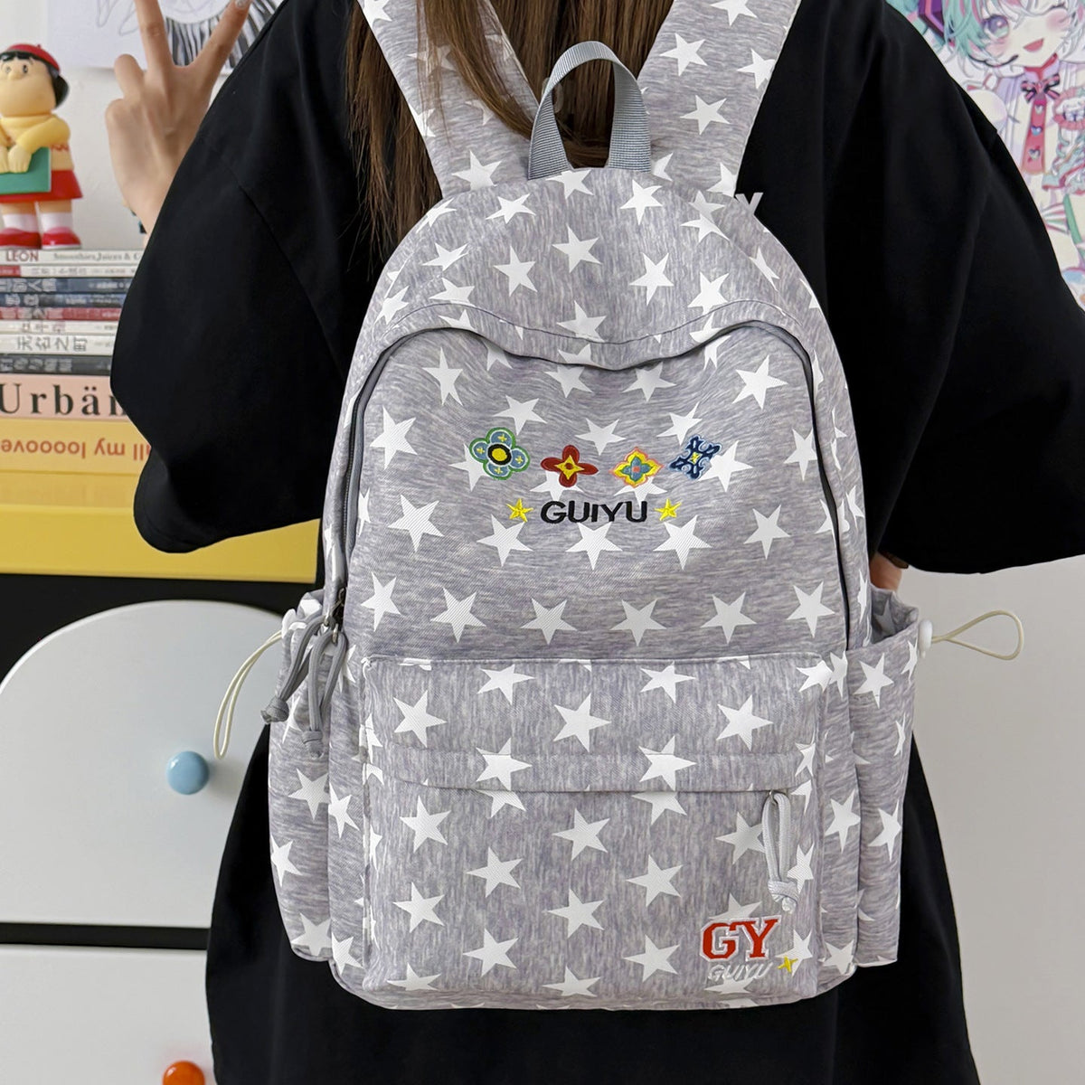 Bunny-Ear Design Casual Backpack LoungeYard — product view 2
