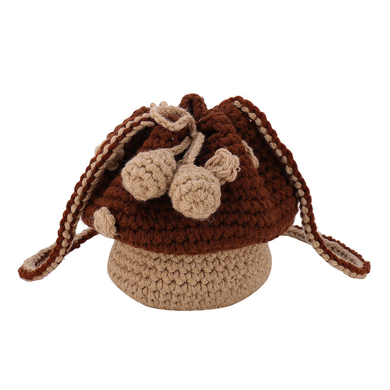 Cute Crochet Acorn-Themed Mini Backpack — product view 1