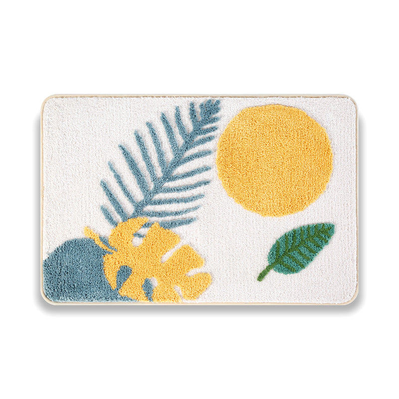 Plush Floral Pattern Bath Mat LoungeYard — product view 2