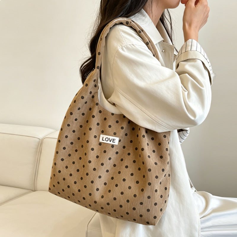 Casual Polka Dot Tote Bag LoungeYard — product view 3