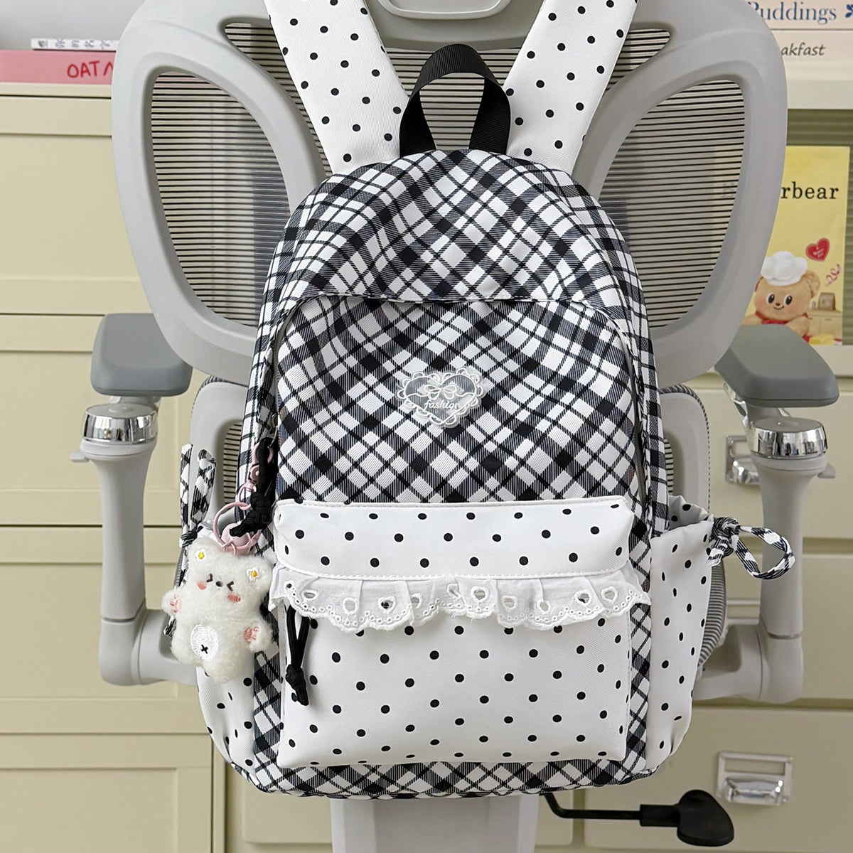 Playful Bunny-Ear Design Backpack LoungeYard — product view 7
