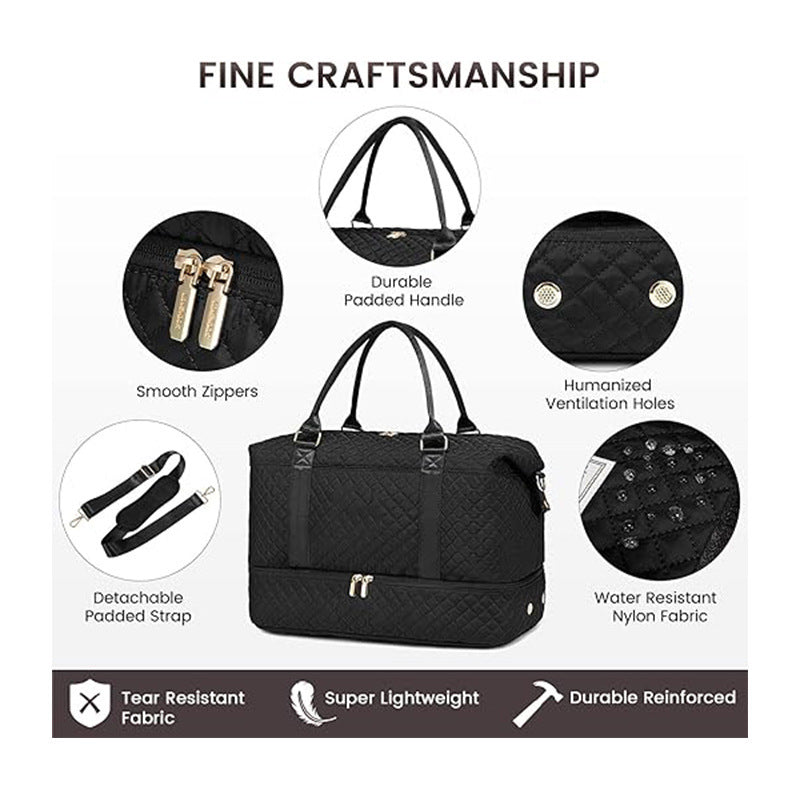 Versatile Quilted Weekend Bag LoungeYard — product view 4