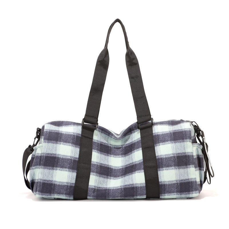 Stylish Checkered Gym Duffle Bag LoungeYard — product view 5