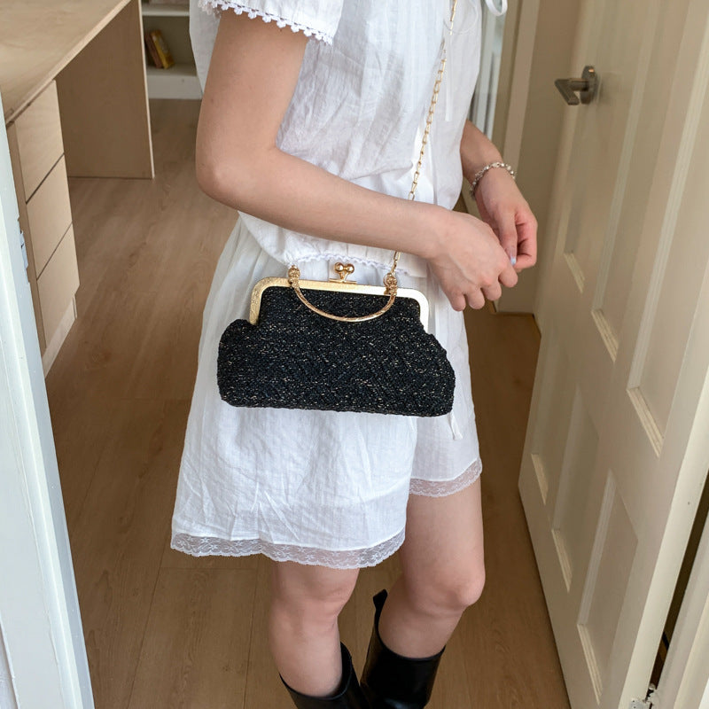 Vintage-Inspired Textured Crossbody Bag LoungeYard — product view 2