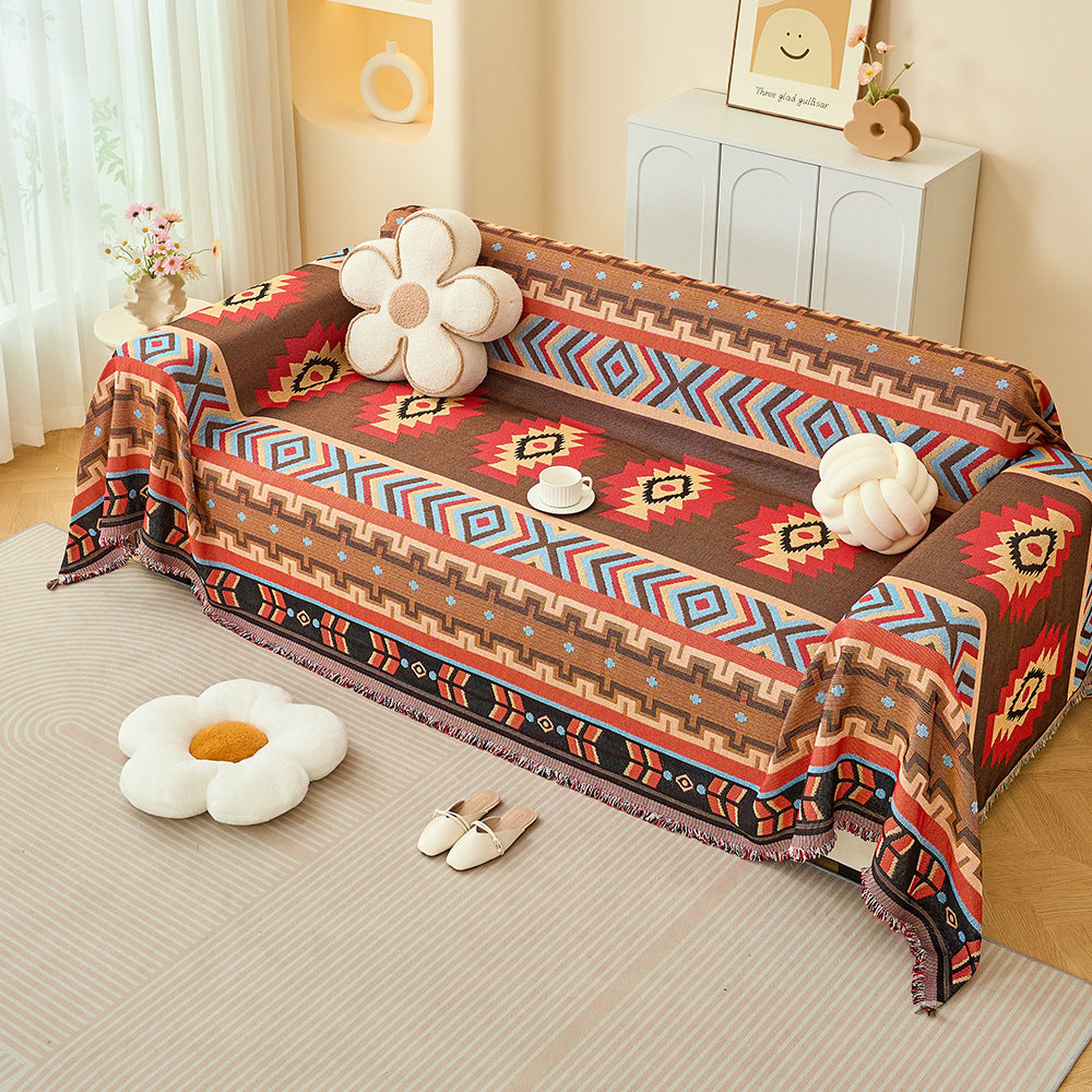 Decorative Geometric Pattern Sofa Throw Blanket — product view 6