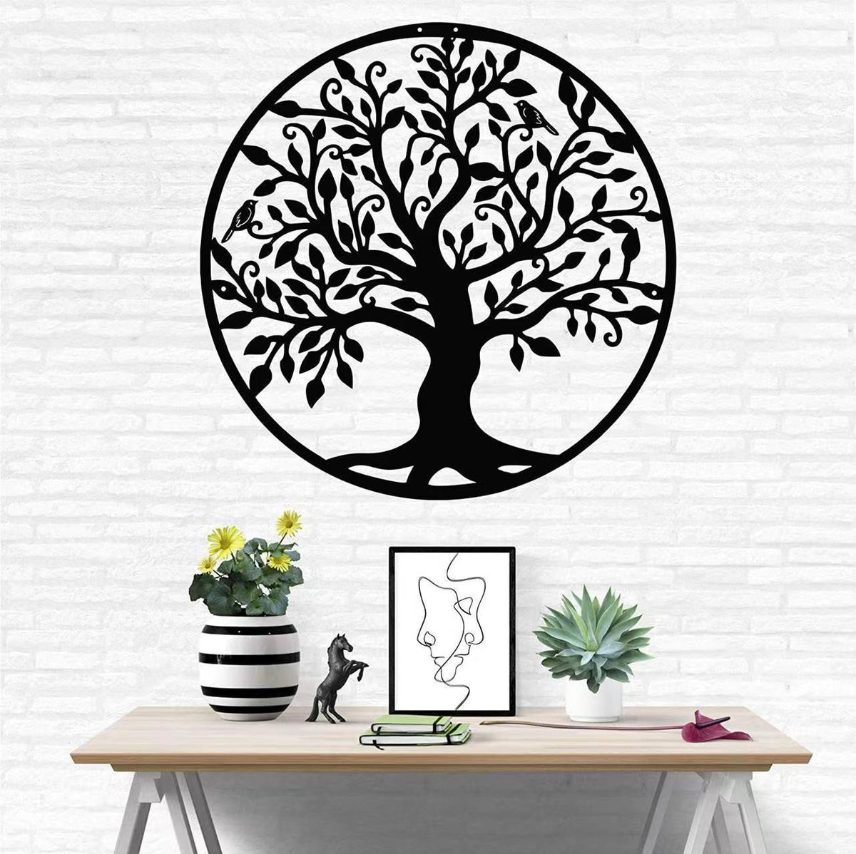 Wall-Mounted Tree of Life Sculpture Bowlift — product view 3