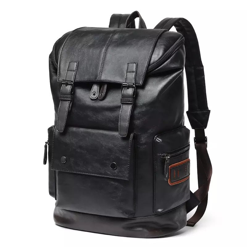 Durable and Elegant Backpack Made of High-Quality Faux Leather LoungeYard — product view 1